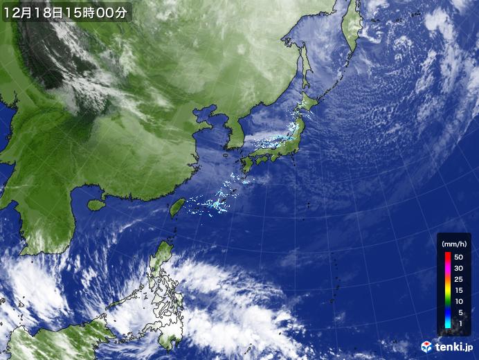 実況天気図(2020年12月18日)