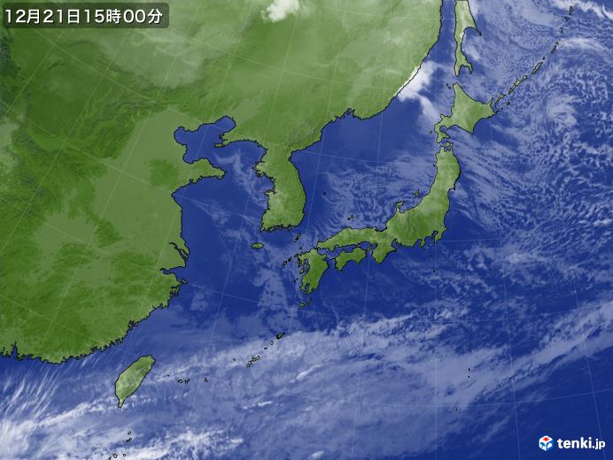 実況天気図(2020年12月21日)