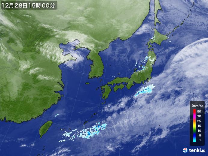 実況天気図(2020年12月28日)