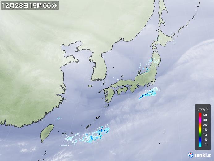 実況天気図(2020年12月28日)