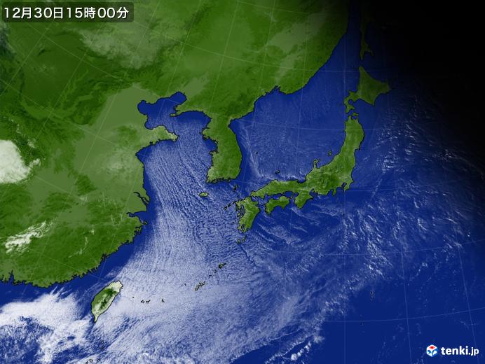 実況天気図(2020年12月30日)