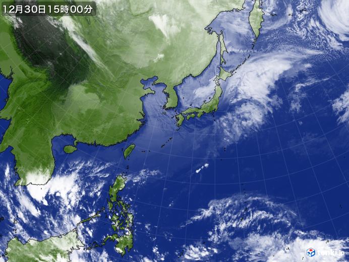 実況天気図(2020年12月30日)