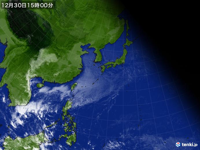 実況天気図(2020年12月30日)