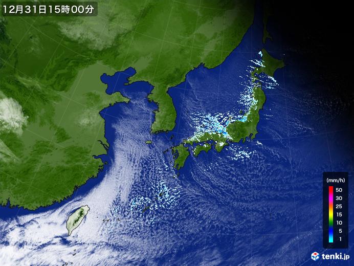 実況天気図(2020年12月31日)