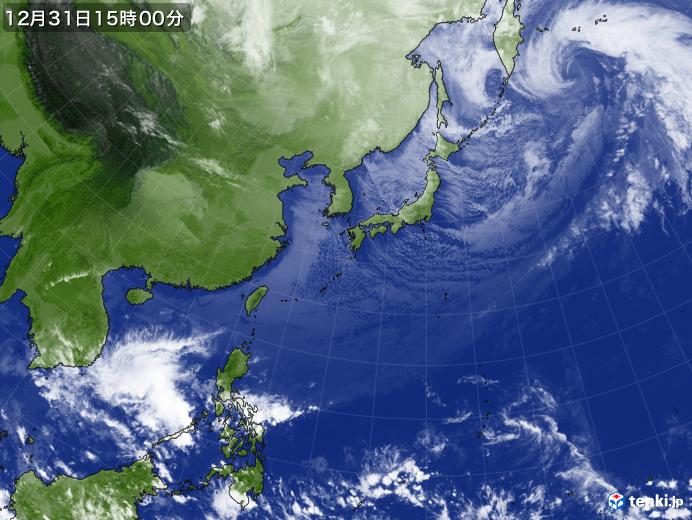 実況天気図(2020年12月31日)