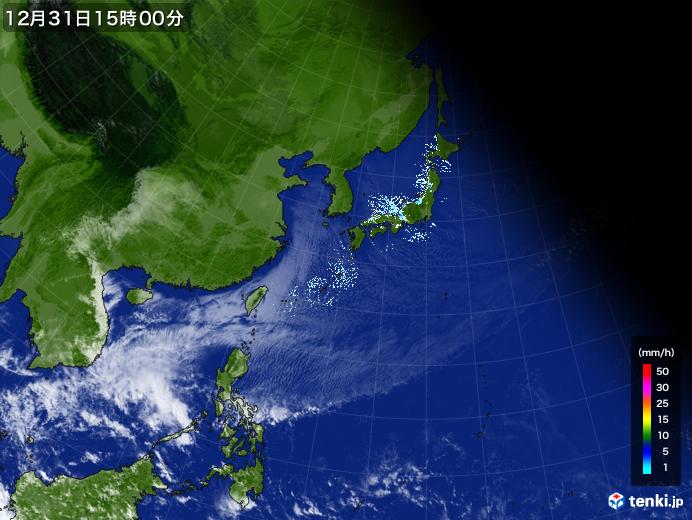 実況天気図(2020年12月31日)