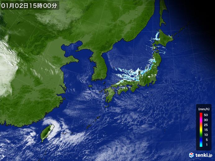 実況天気図(2021年01月02日)