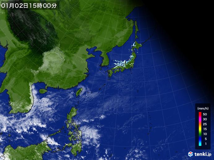 実況天気図(2021年01月02日)