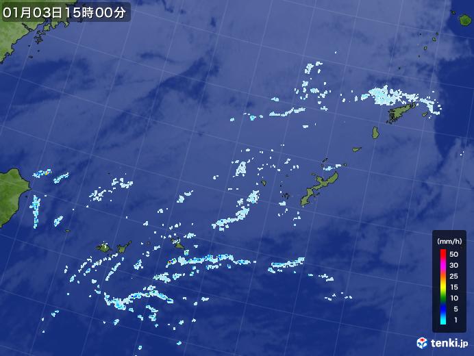 実況天気図(2021年01月03日)