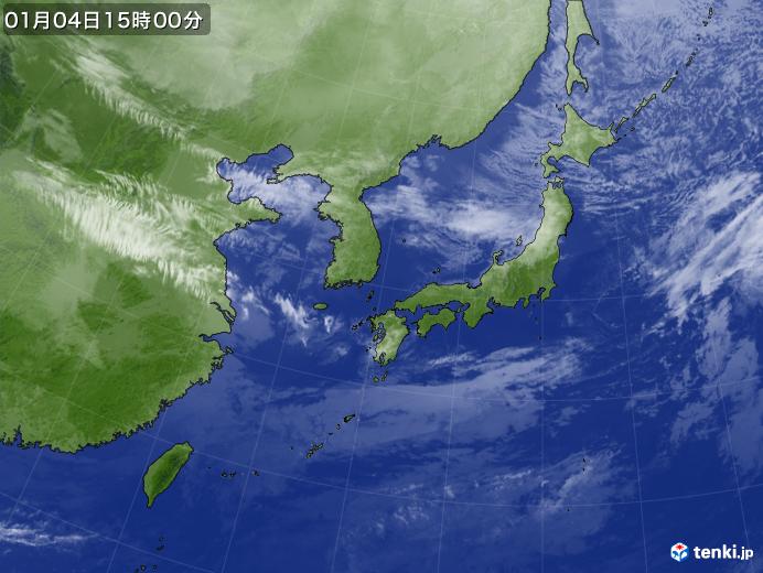 実況天気図(2021年01月04日)