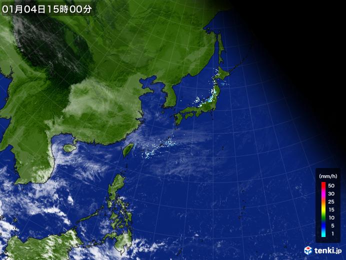 実況天気図(2021年01月04日)