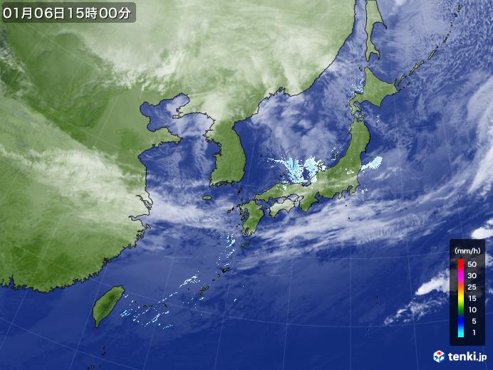 実況天気図(2021年01月06日)