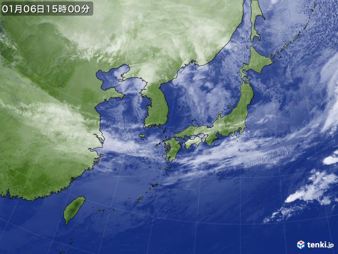 実況天気図(2021年01月06日)