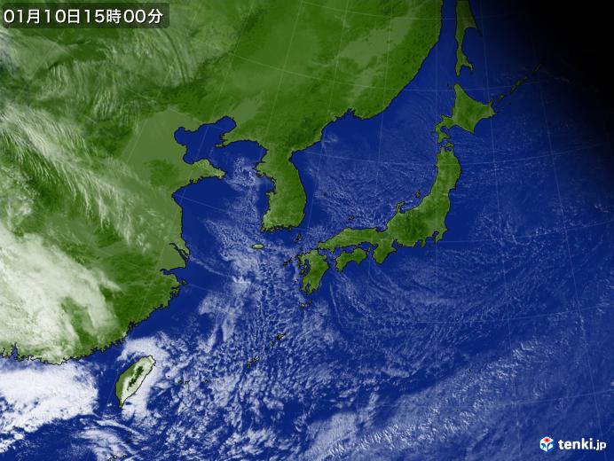 実況天気図(2021年01月10日)