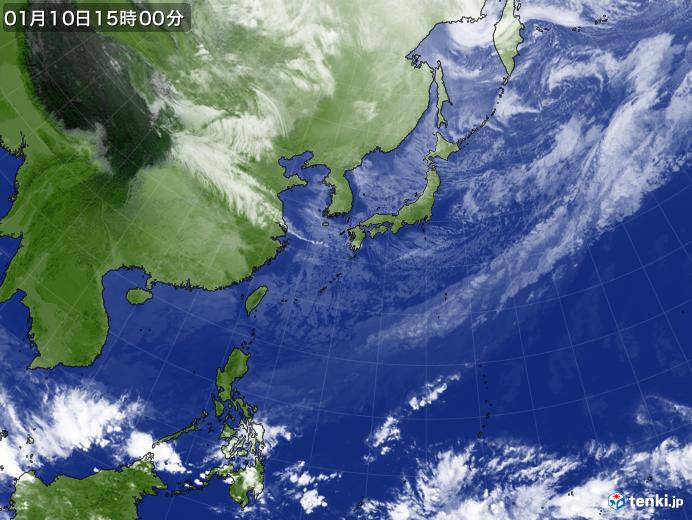 実況天気図(2021年01月10日)