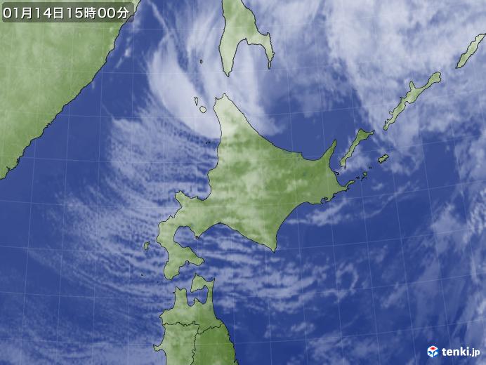 実況天気図(2021年01月14日)