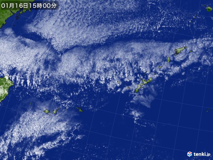 実況天気図(2021年01月16日)