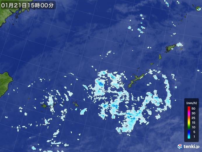 実況天気図(2021年01月21日)