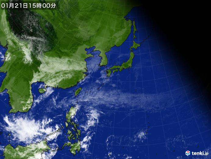 実況天気図(2021年01月21日)