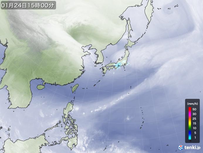 実況天気図(2021年01月24日)