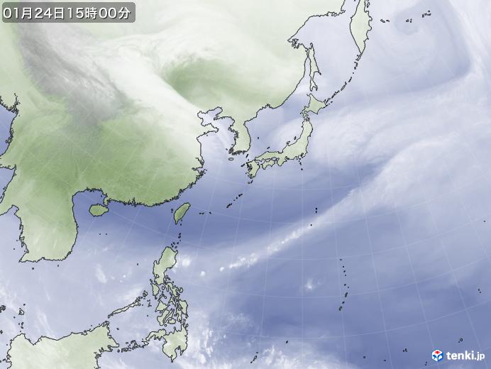 実況天気図(2021年01月24日)