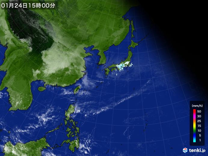 実況天気図(2021年01月24日)