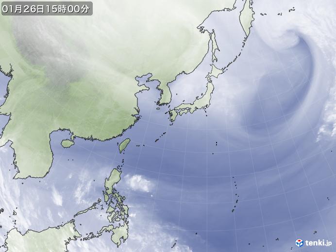 実況天気図(2021年01月26日)