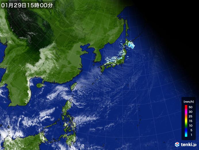 実況天気図(2021年01月29日)