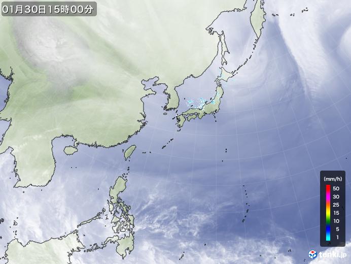 実況天気図(2021年01月30日)