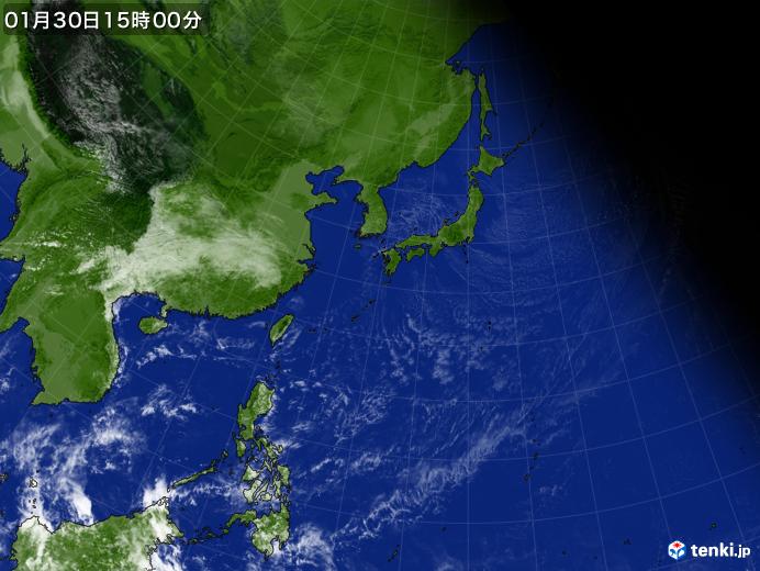 実況天気図(2021年01月30日)