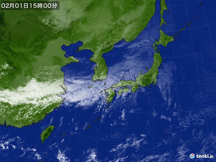 実況天気図(2021年02月01日)