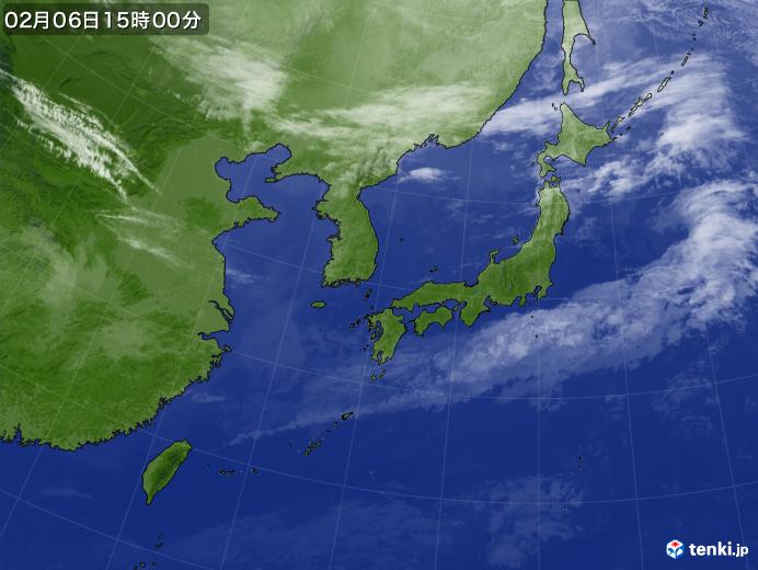 実況天気図(2021年02月06日)