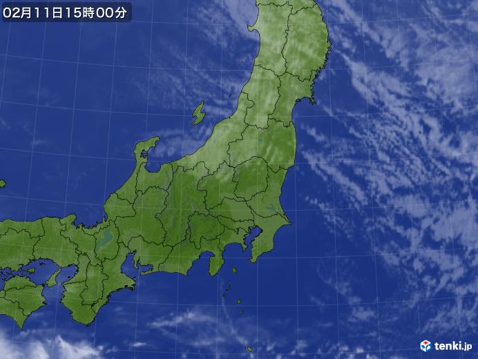 実況天気図(2021年02月11日)