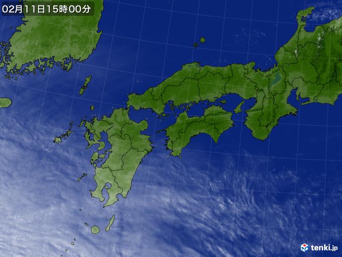 実況天気図(2021年02月11日)