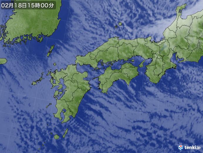 実況天気図(2021年02月18日)