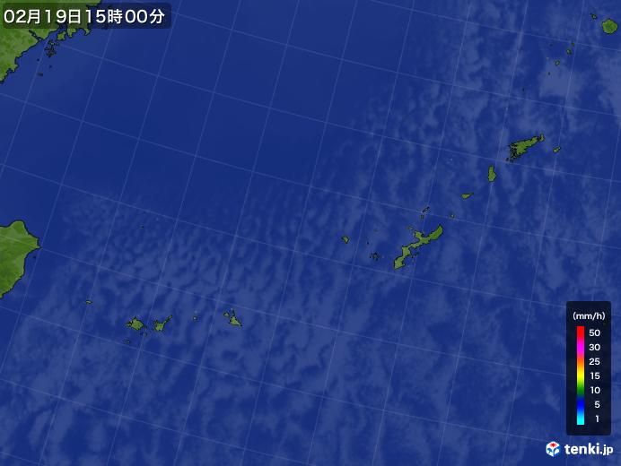 実況天気図(2021年02月19日)