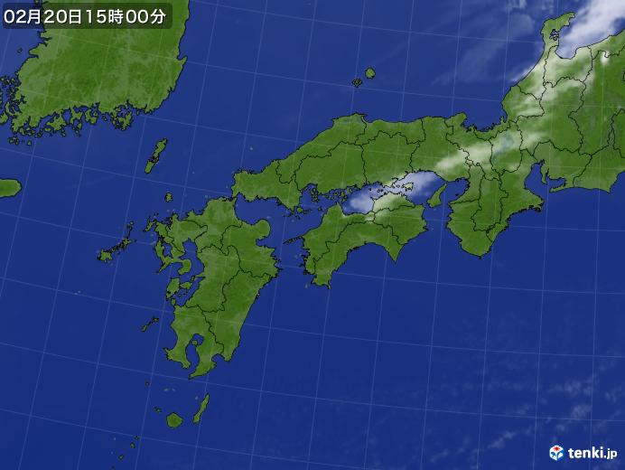 実況天気図(2021年02月20日)