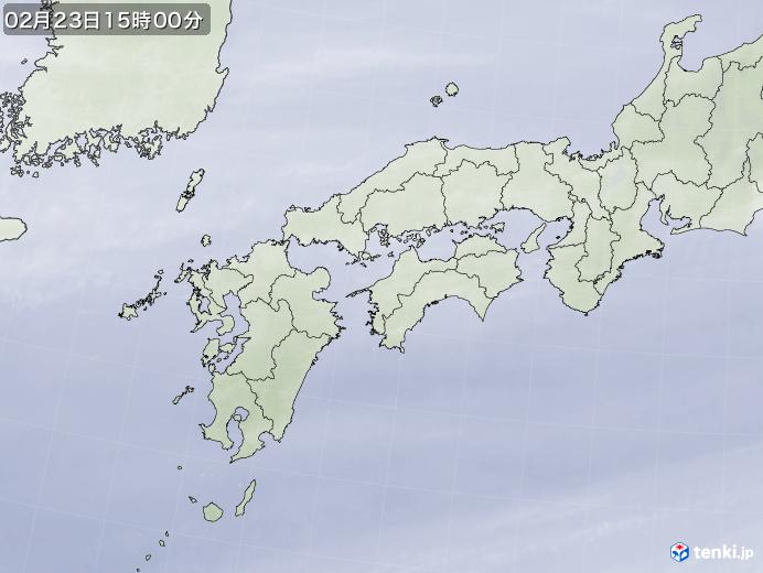 実況天気図(2021年02月23日)