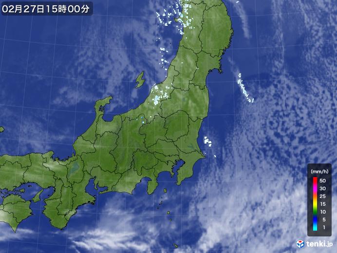 実況天気図(2021年02月27日)