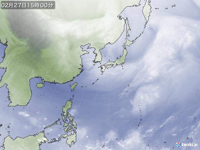 実況天気図(2021年02月27日)