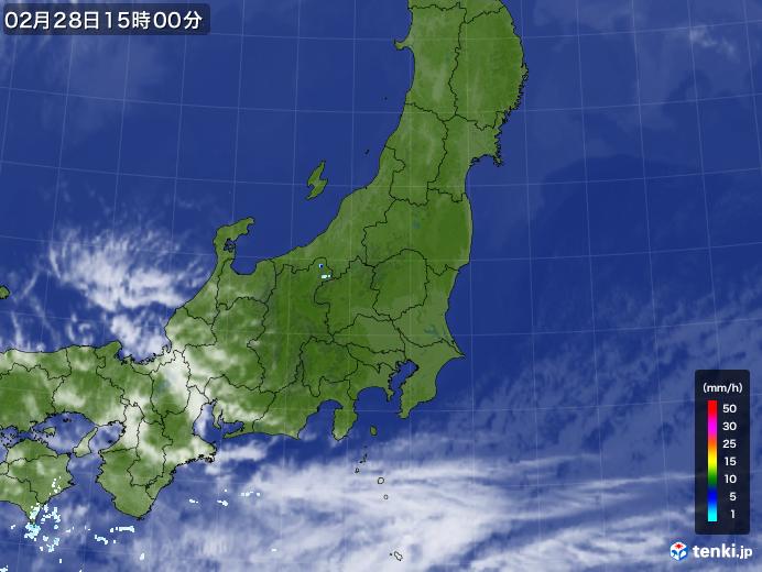 実況天気図(2021年02月28日)