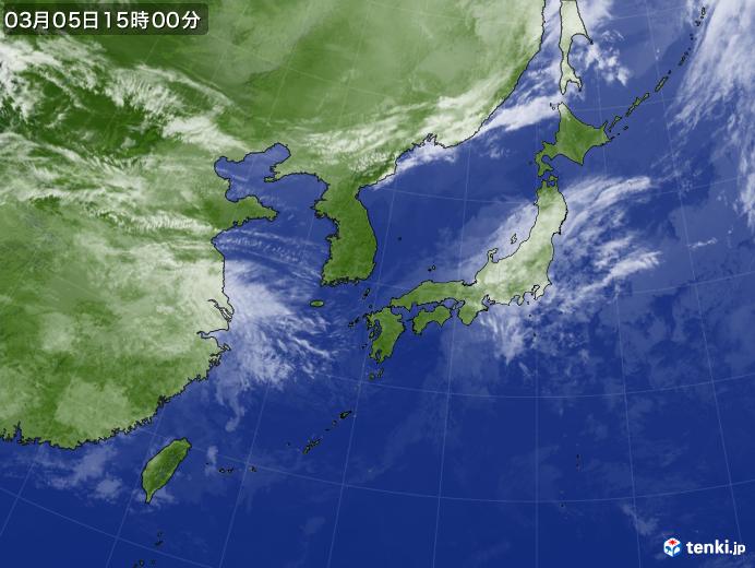 実況天気図(2021年03月05日)