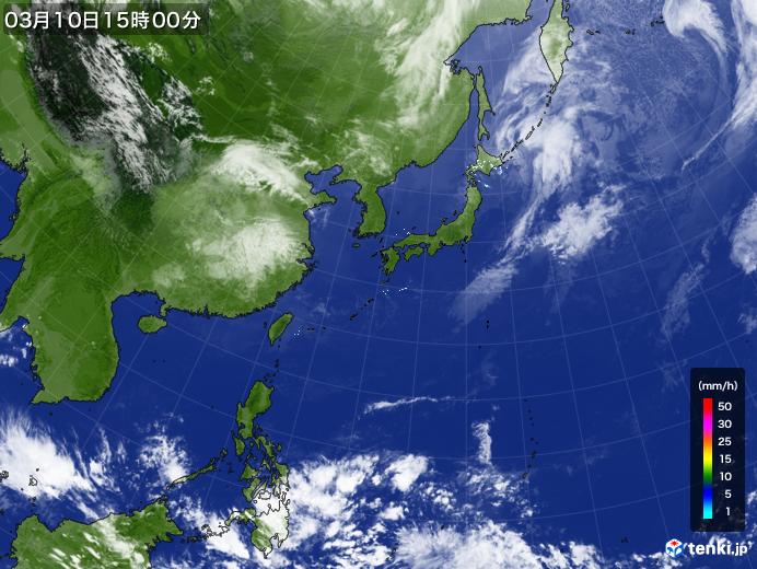 実況天気図(2021年03月10日)