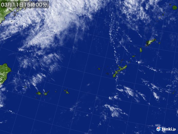 実況天気図(2021年03月11日)