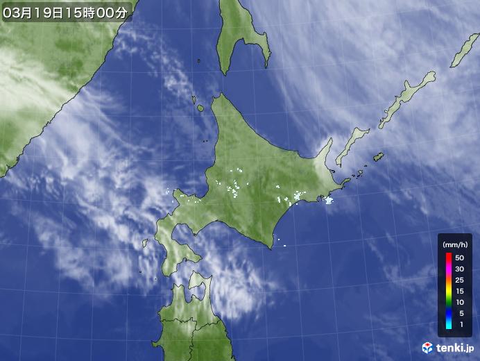 実況天気図(2021年03月19日)