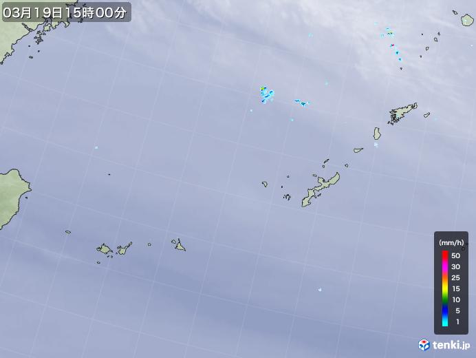 実況天気図(2021年03月19日)