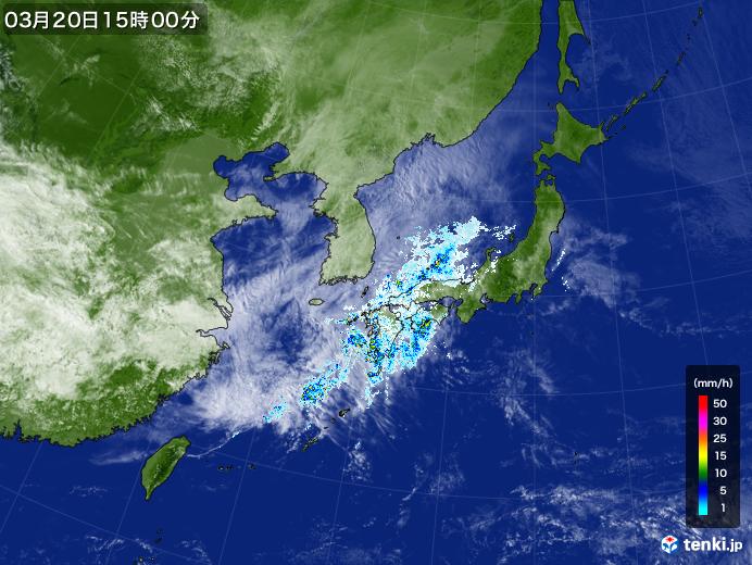 実況天気図(2021年03月20日)