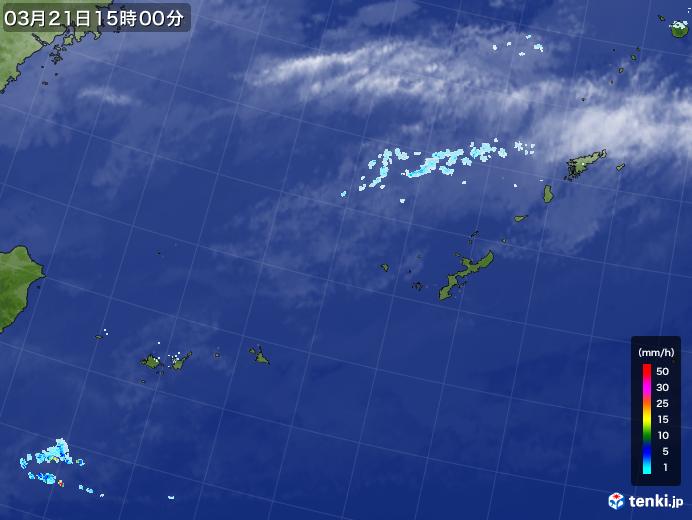 実況天気図(2021年03月21日)