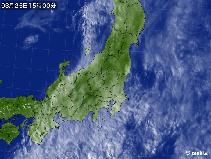 実況天気図(2021年03月25日)