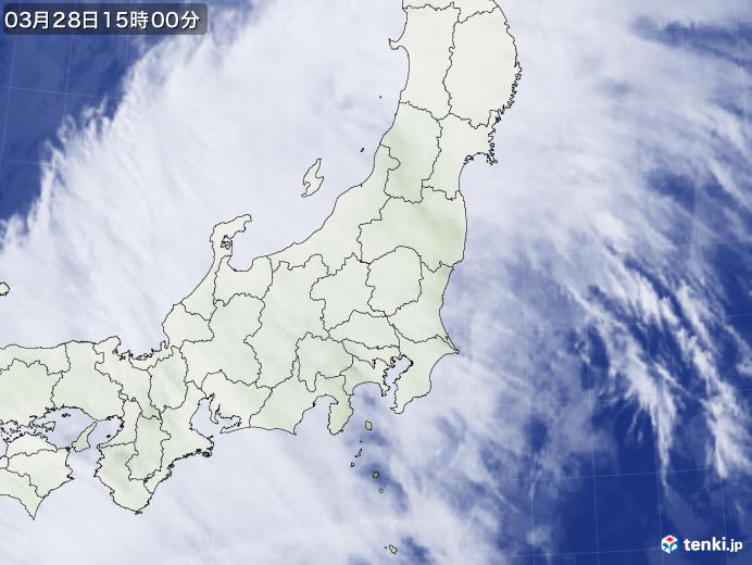 実況天気図(2021年03月28日)